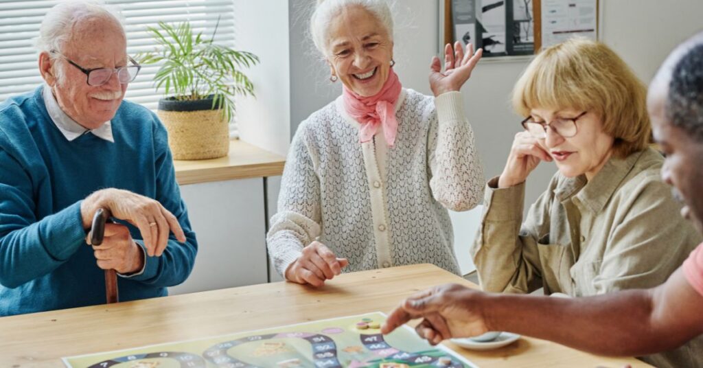 Memory Care: Beat Texas Heat with Indoor Activities 2 seniors playing in memory care