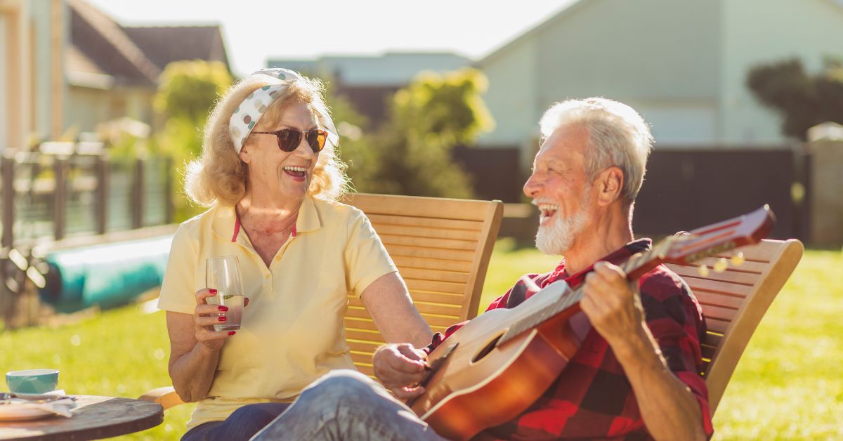 seniors in the beach in memory care