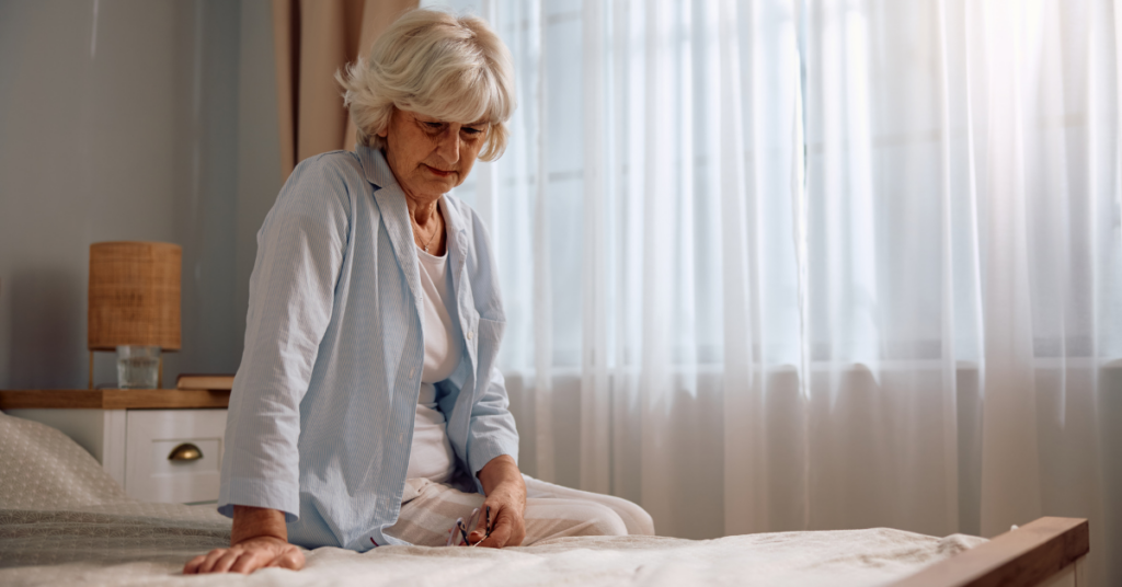 dementia patient won't get out of bed