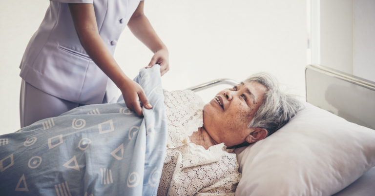 dementia patient won't get out of bed